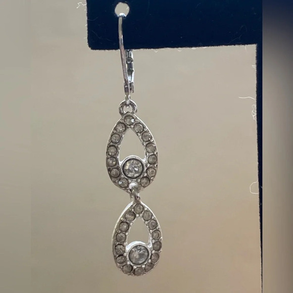 Sterling silver crystal earrings - Picture 3 of 6